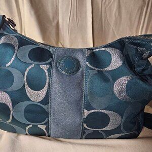 Coach Vintage Fabric Shoulder Bag in Teal